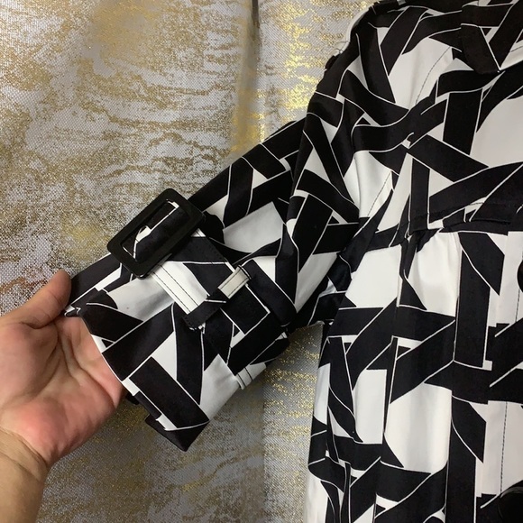 I-n-c black/white neutral print dress jacket size L - Picture 3 of 13